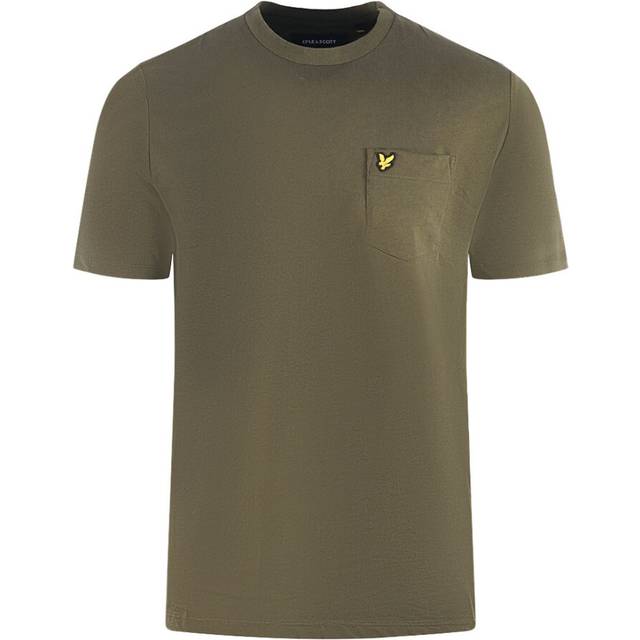 Lyle & Scott Mens Relaxed Pocket Trek Green T-Shirt - Size Small