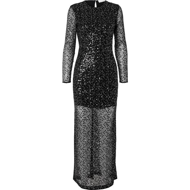 Selected Femme Slfnoel LS Ankle Sequins Dress B Dam Korta Klänningar Stl. 36 - Från Magasin - Sort (36)