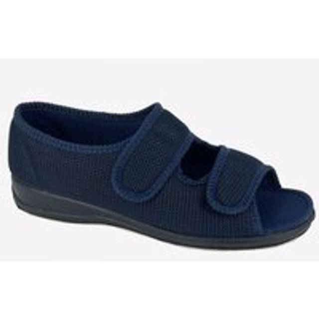 Sleepers Betty Slippers Womens Extra Wide | Slippers  | Navy Blue  | UK Size 8