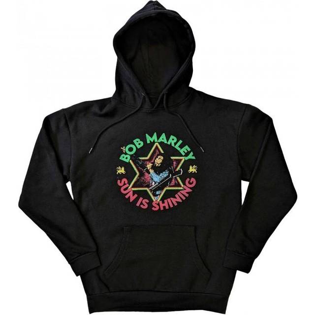 Bob Marley Unisex Vuxen Sol skiner Hoodie XS svart
