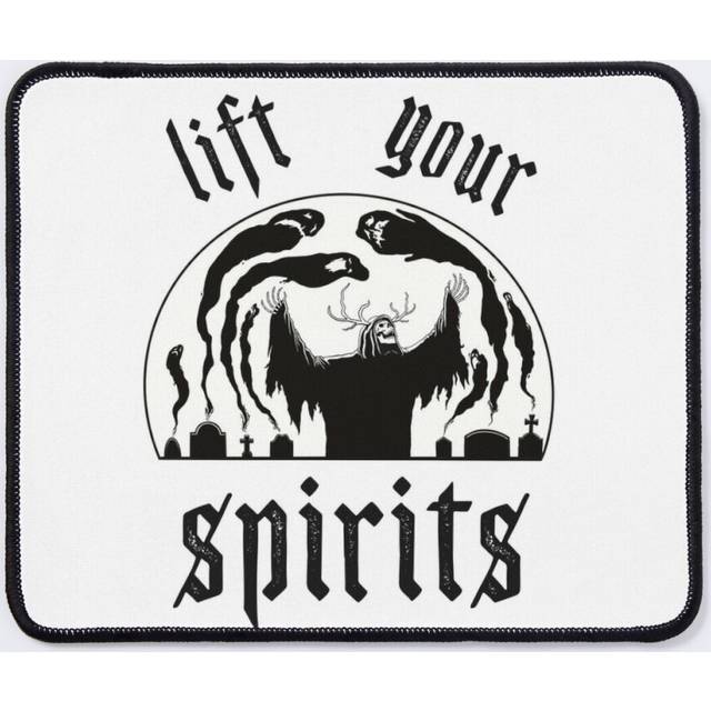 Mouse Pad Lift Your Spirits (black text) 11.8 x 9.8 inch Computer Mat Gaming Office Mousepad
