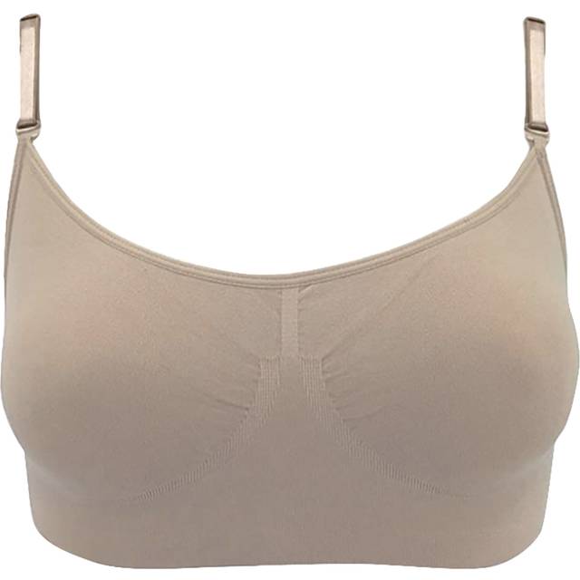 (Large, Nude) Silky Womens/Ladies Dance Seamless Clear Back Bra (1 Garment)