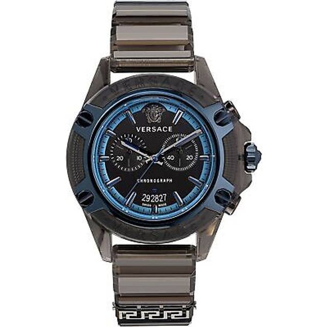 Versace, Watches, male, Black, ONE SIZE, Active Silicone Watch Black Dial
