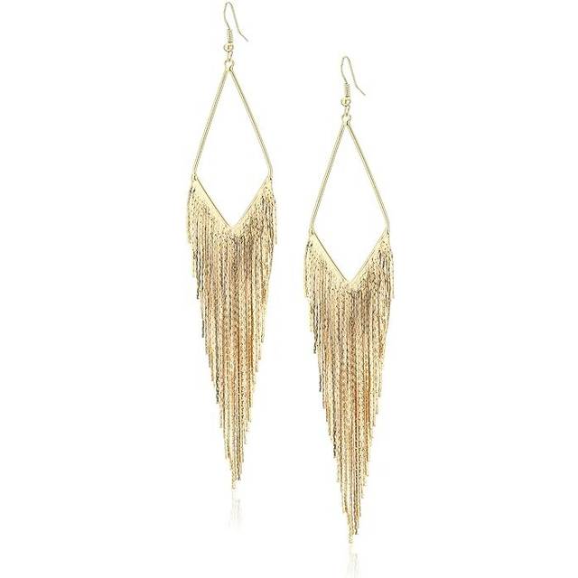 Basic Fringe Linear Drop Earrings