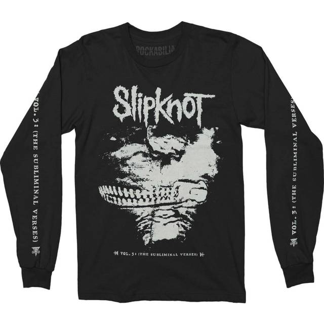 (XL, Black) Slipknot Unisex Adult Subliminal Verses Back Print Long-Sleeved T-Shirt