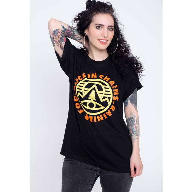 (XL, Black) Alice in Chains Pine Emblem T Shirt