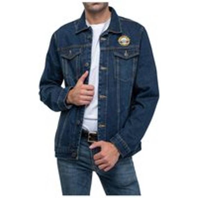 (XXL, Denim Blue) Guns N Roses Unisex Adult Classic Logo Denim Jacket