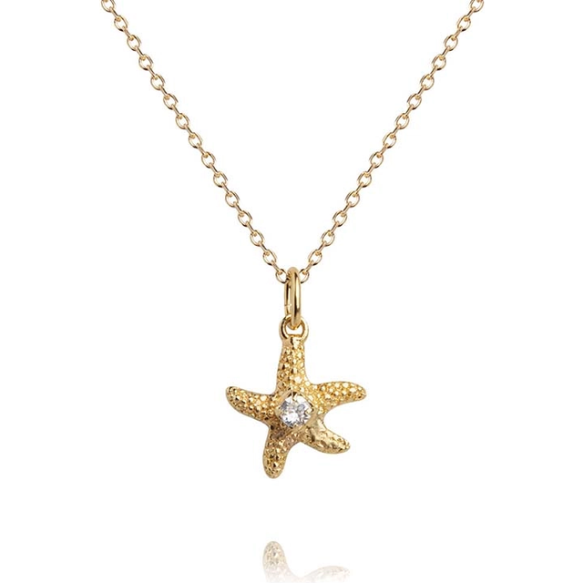 Mini Sea Star Necklace Gold - Stjärnurmakarna