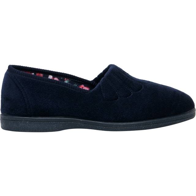 Sleepers Dam/Dam Fan Stitch Tofflor med bred passform 3 UK vin