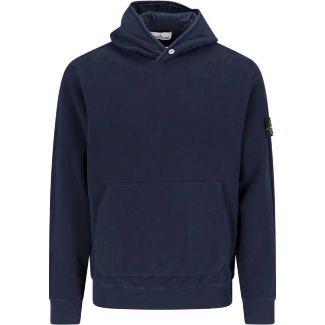 Stone Island, Sweatshirts & Hoodies, Herr, S, Bomull, Blå Stilig Sweatshirt för Män - blue (S)
