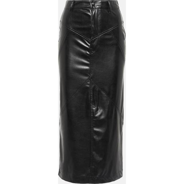 Isabel Marant Etoile Black Breanne Faux-Leather Midi Skirt - 01Bk Black - FR 34
