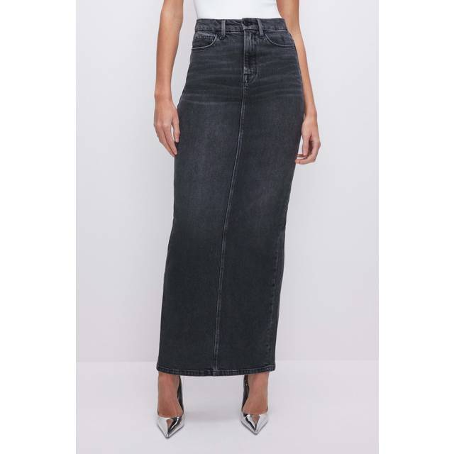 Good American Tube Denim Maxi Skirt - US 16/UK 20 - Black