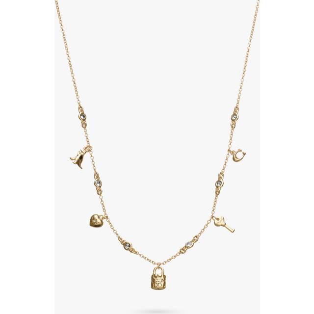 Coach Signature Charm Chain Necklace, Gold