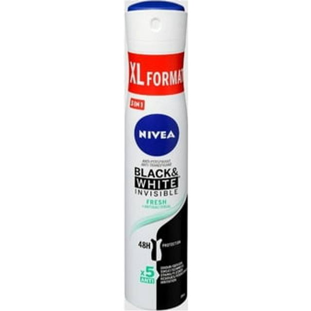 NIVEA Black & White Invisible Fresh + Antibacterial Antiperspirant Spray För kvinnor 200 ml