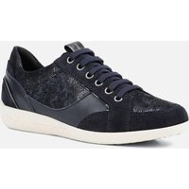 Geox Womens / Ladies Myria Leather Trainers 7.5 UK mörkblå/blå