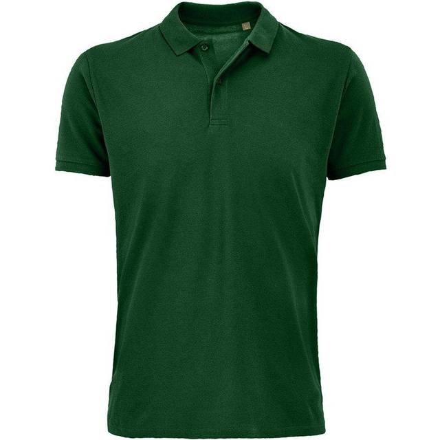 (L, Frozen Green) SOLS Mens Planet Pique Organic Polo Shirt