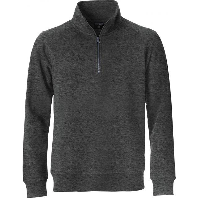 (XXL, Anthracite) Clique Unisex Adult Classic Melange Half Zip Sweatshirt