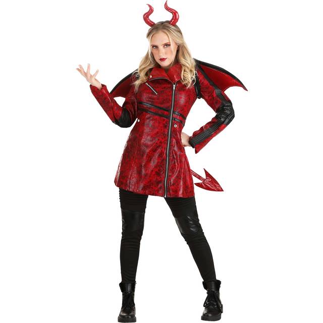 Leather Devil Women's Costume - Black&#47;Red (XL)