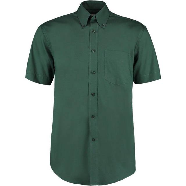 (14.5inch, Bottle Green) Kustom Kit Mens Short Sleeve Corporate Oxford Shirt