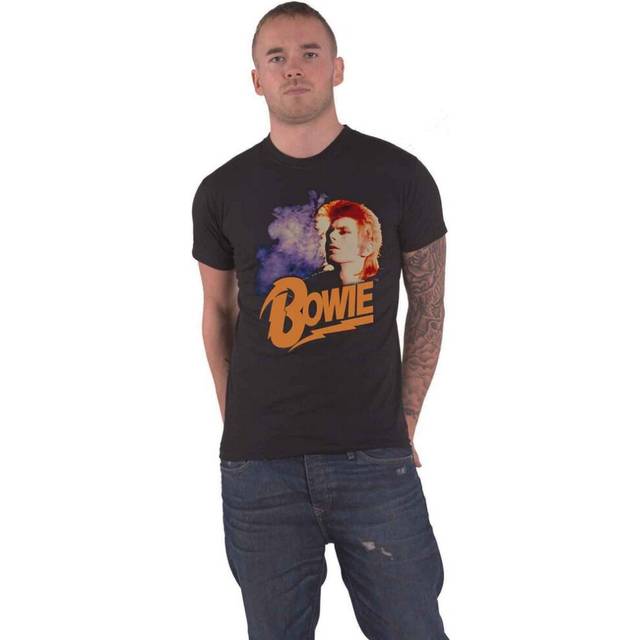 (M, Black) David Bowie Unisex Adult Retro T-Shirt