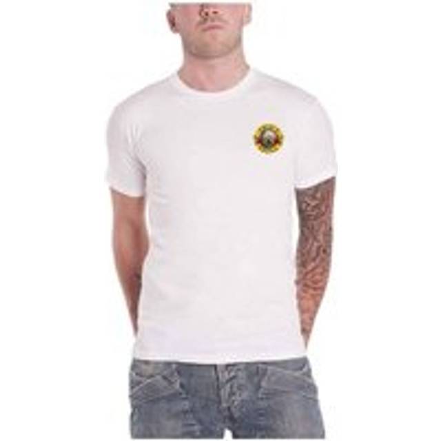 (XL, White) Guns N Roses Unisex Adult Classic Logo T-Shirt