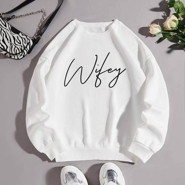 INAWLY Letter Graphic Thermal Lined Sweatshirt,Long Sleeve Tops Graduation,Back To School Outfits,Graduation,Teacher Outfits For Women,Back To School