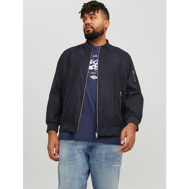 Plus Size Bomberjacka - Svart - EU6XL US4XL