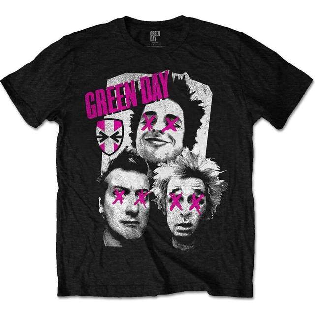 (L, Black) Green Day Unisex Adult Patchwork T-Shirt