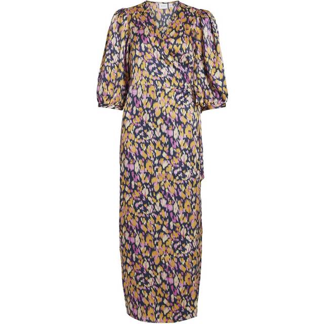 Vila - Maxiklänning viCamila Wrap 3/4 Ankle Dress - Rosa