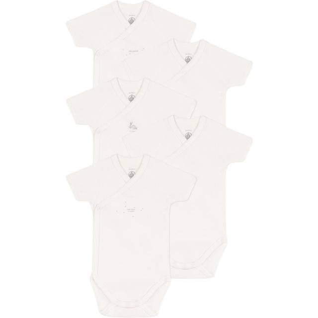 Petit Bateau  Sleepsuits BODY US ML PACK X5  - 1 month - White - 1 month