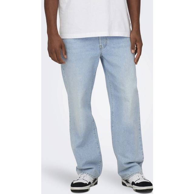 Only & Sons Onsfade Loose Lb 6780 Tai Dnm Noos Loose fit jeans Blå