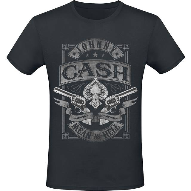 Johnny Cash T-shirt - Mean As Hell - S 3XL - för Herr - svart