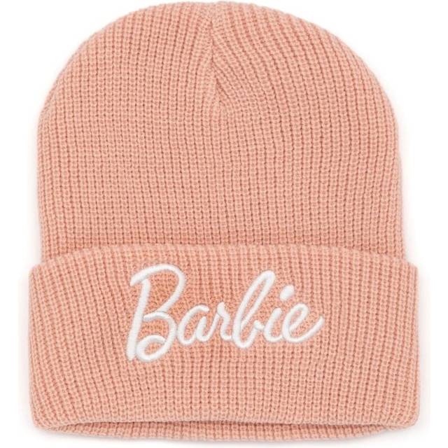 Barbie Womens Embroidered Logo Beanie - Peach Pink - one size