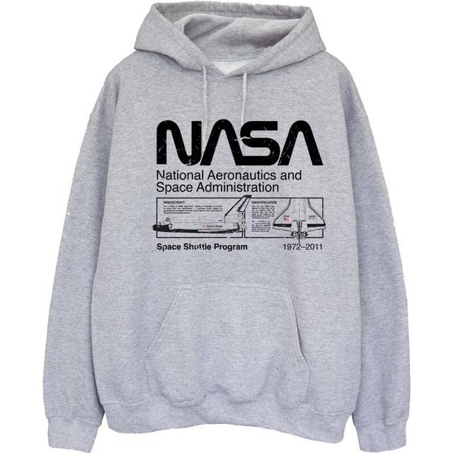 NASA Womens/Ladies Space Shuttle Hoodie XXL grey
