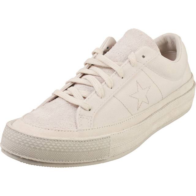 (8) Converse Notre One Star Ox Mens Fashion Trainers in White Sand