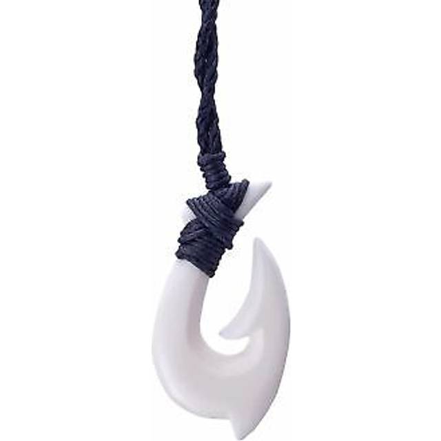 81stgeneration bone maori hei matau fish hook charm pendant
