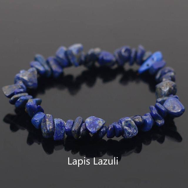 SHEIN Asymmetric Natural Gemstone Bracelet Stretch Chip Beads Nuggets Rose Crystal Quartz Bracelets Bangles For Women