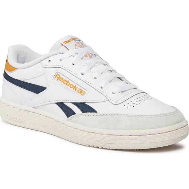 Reebok Mens Classics Club C Revenge Trainers in White Navy - Blue & White Leather (archived) - Size UK 4