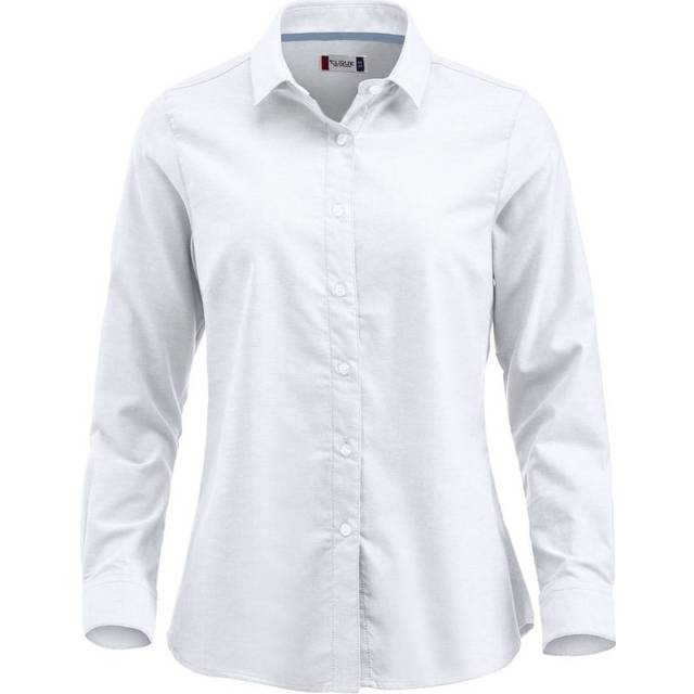 (S, White) Clique Womens/Ladies Garland Formal Shirt