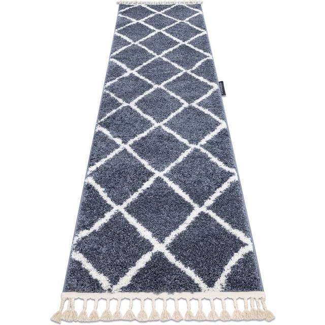Carpet, Runner berber cross grey - for the kitchen, corridor & hallway grey 60x300 cm