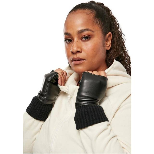 Synthetic leather half-finger gloves Urban Classics - Noir - L/XL