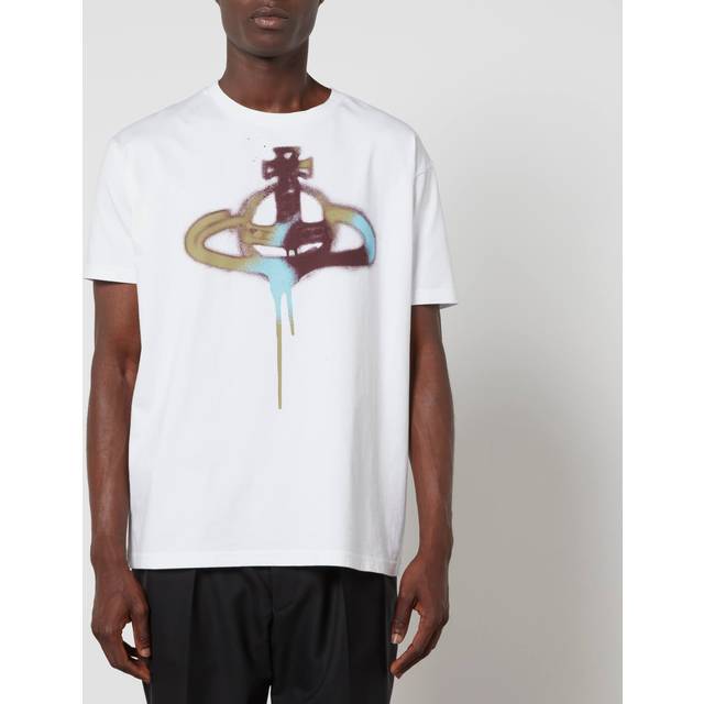 Vivienne Westwood White Spray Orb Classic T-Shirt - 213-J001M-A401GO - XXL