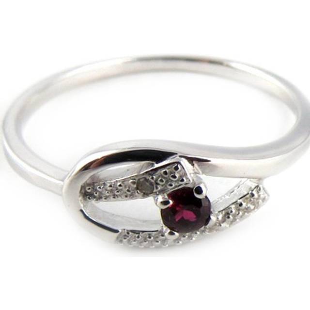 Garnet 'Scarlett' Silver Ring 54 red
