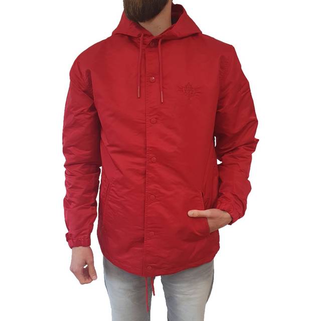 PARK AUTHORITY by K1X | Kickz Monochrome Coach Jacket Herren Trainings-Jacke Hardshell 1161-1101/6600 Rot