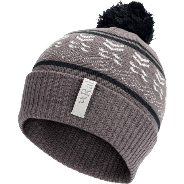 Rab Khroma Bobble Beanie Pom Hat for Skiing, Trekking, & Casual Use - Black/Graphene - One Size