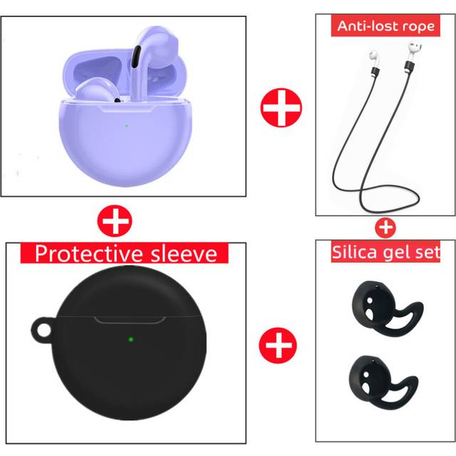 (a-18) NEW Original Air Pro 6 TWS Wireless Headphones Fone Bluetooth Earphones Mic Pods In Ear Earbuds Earbuds sport Headset For Xiaomi