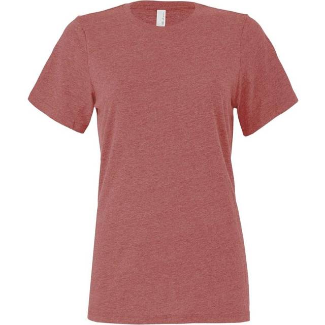 (L, Heather Mauve) Bella + Canvas Womens/Ladies CVC Relaxed Fit T-Shirt