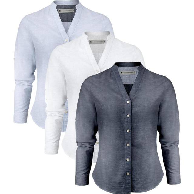 James Harvest Townsend Ladies Shirt M Navy