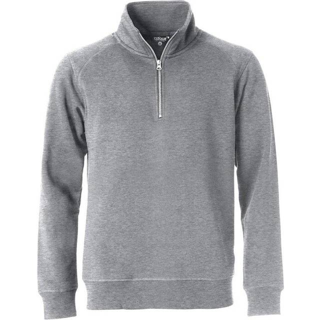 (XL, Grey) Clique Unisex Adult Classic Melange Half Zip Sweatshirt