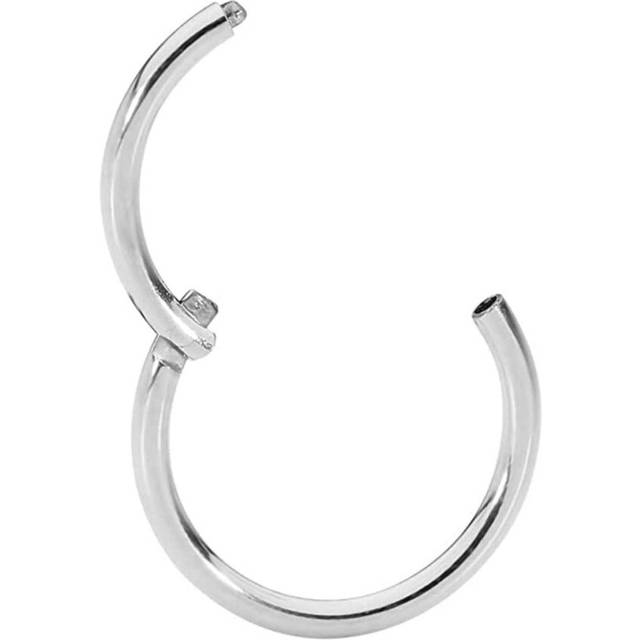 6mm Silver Ear Tragus Eyebrow Cartilage Septum Lip Nose Hoop Clicker Ring